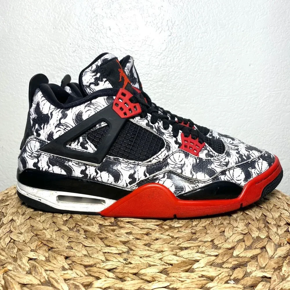 Jordan 4 tattoo red black